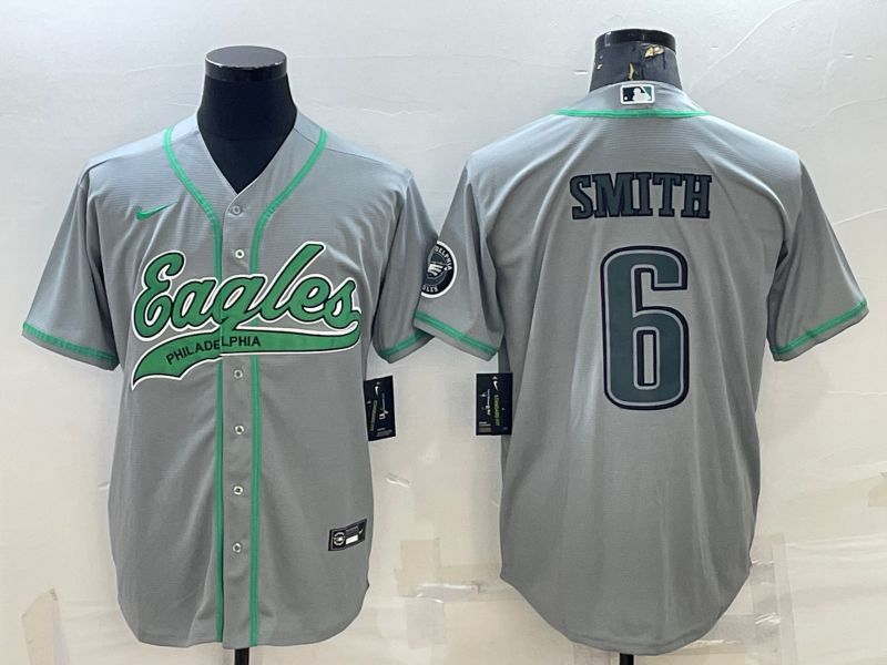 Men Philadelphia Eagles #6 Smith Grey 2022 Nike Co branded NFL Jersey->women nfl jersey->Women Jersey
